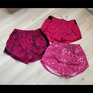 Set of 3 Nike running shorts
